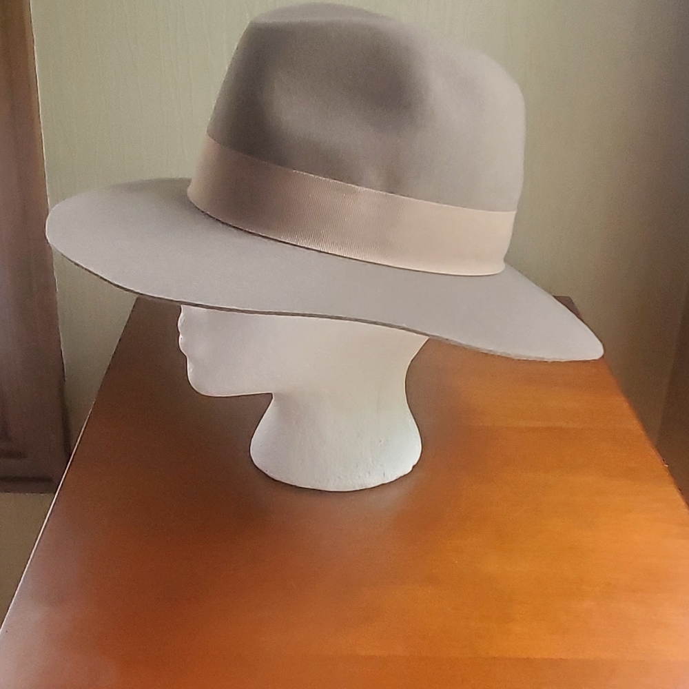 Hat Attack 100% Wool Tan Fedora - image 1